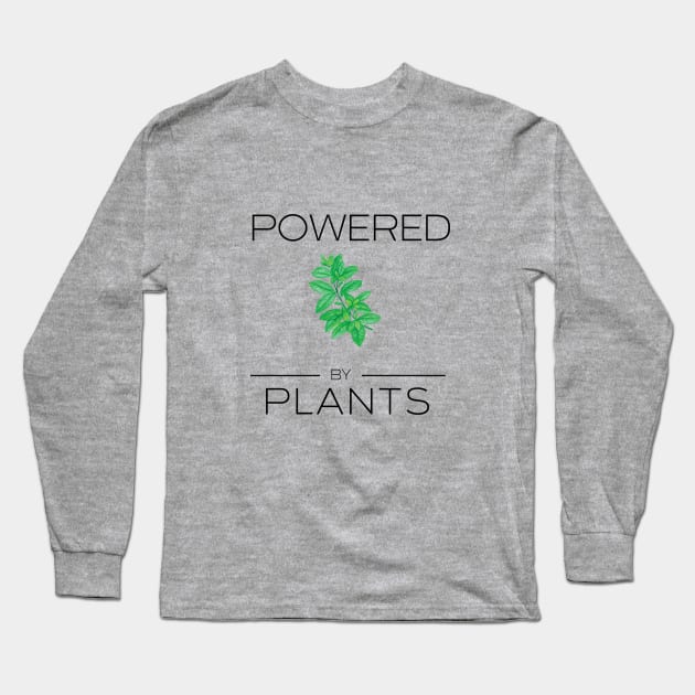 Powered By Plants Long Sleeve T-Shirt by susannefloe